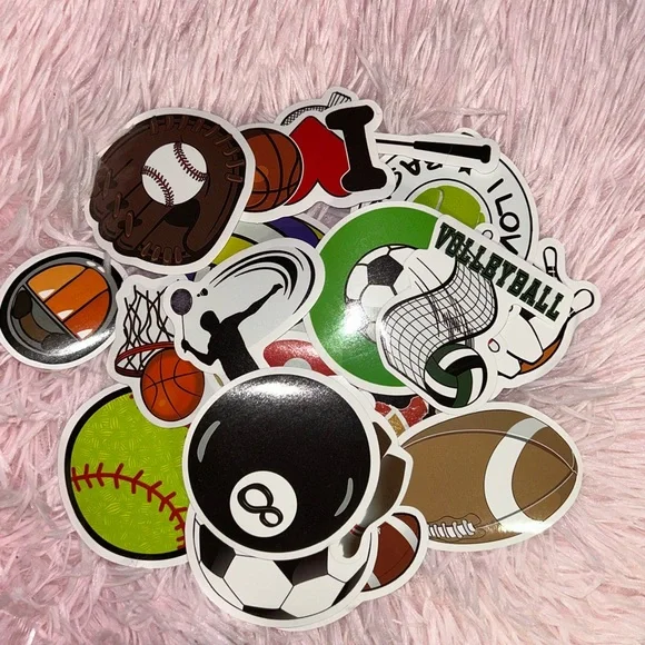 Sports Themed Sticker Set - Picture 1 of 2
